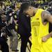 Michigan sophomore Trey Burke walks off the court after Michigan lost 72-71 against Indiana at Crisler Center on Sunday, March 10, 2013. Melanie Maxwell I AnnArbor.com